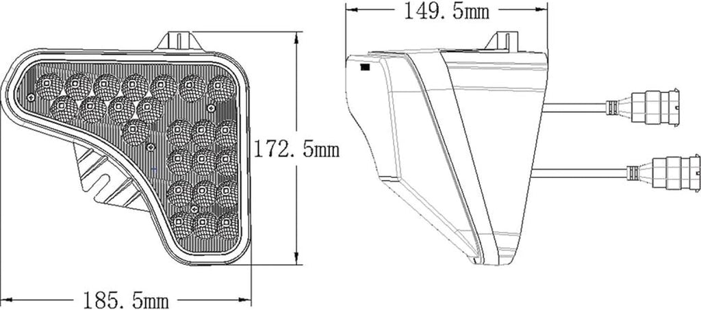 12V Left LED Headlight X83203