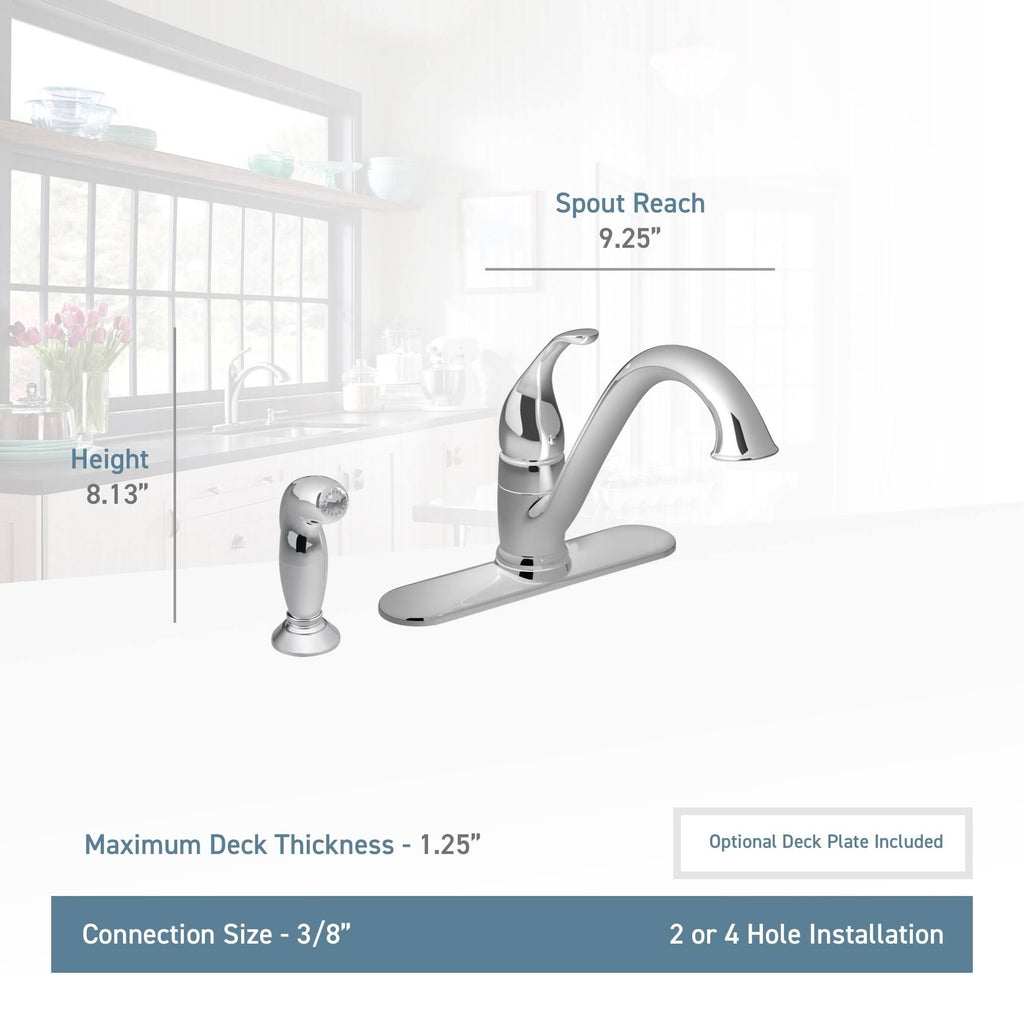 Chrome One Handle Kitchen Faucet E149