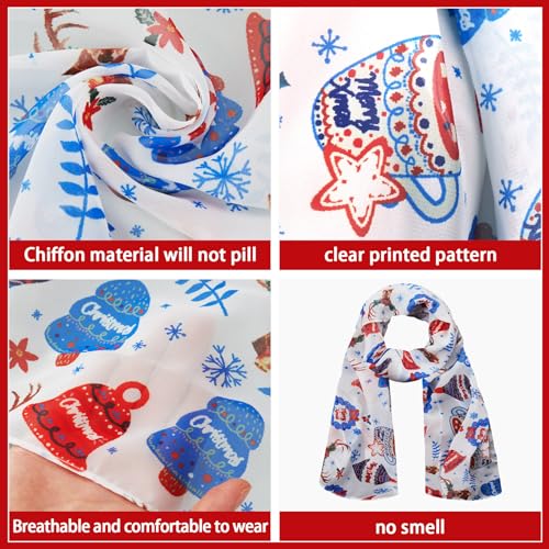 8 Pcs Soft Lightweight Christmas Scarf V856431
