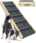 47.2" Long Wooden Folding Pet Ramp with Non-Slip Traction Mat (Grey) H15860