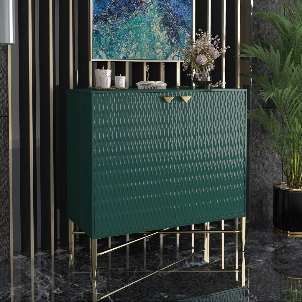 2 Door Green Storage Cabinet Z4948