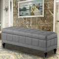 Gray Flip Top Storage Bench R72650