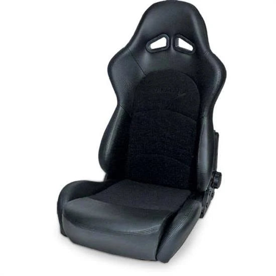 Black Velour Vinyl Racing Seat C481
