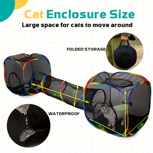 Outdoor Cat Enclosures Playground with Storage Bag A168911