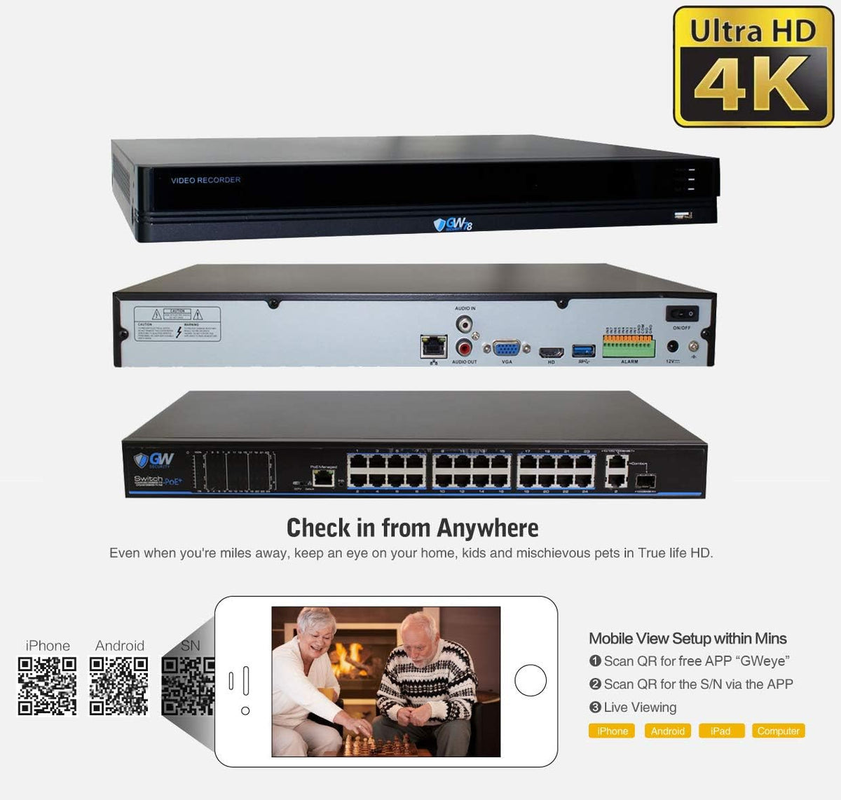 32 Channel 4K NVR Security Camera System with 24 Dome Cameras C9282
