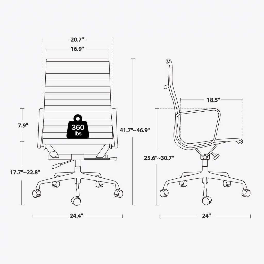 Black Ergonomic Leather Office Chair with Lumbar Support J71388