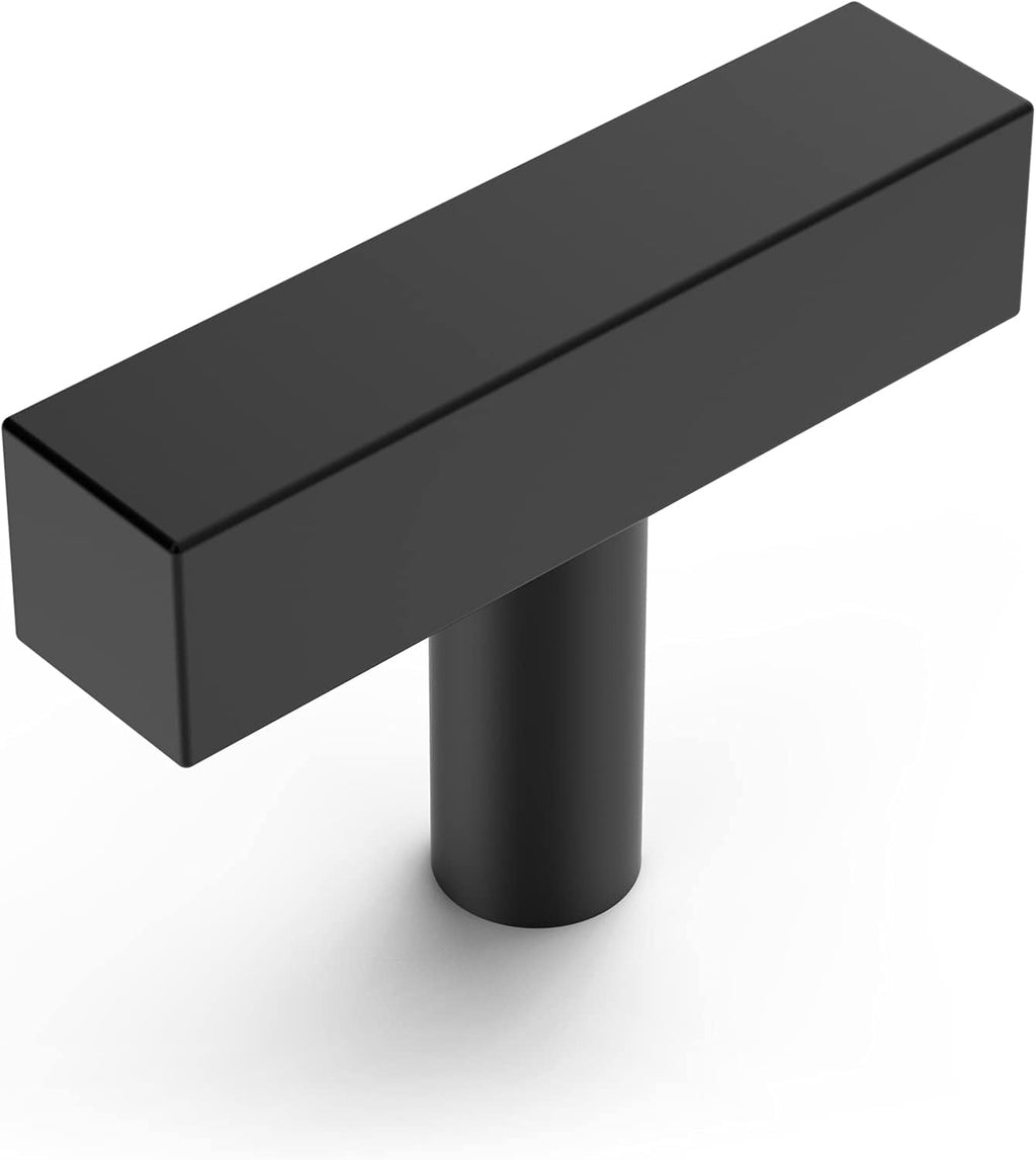 25 Pack Matte Black Stainless Steel Cabinet Knobs T885