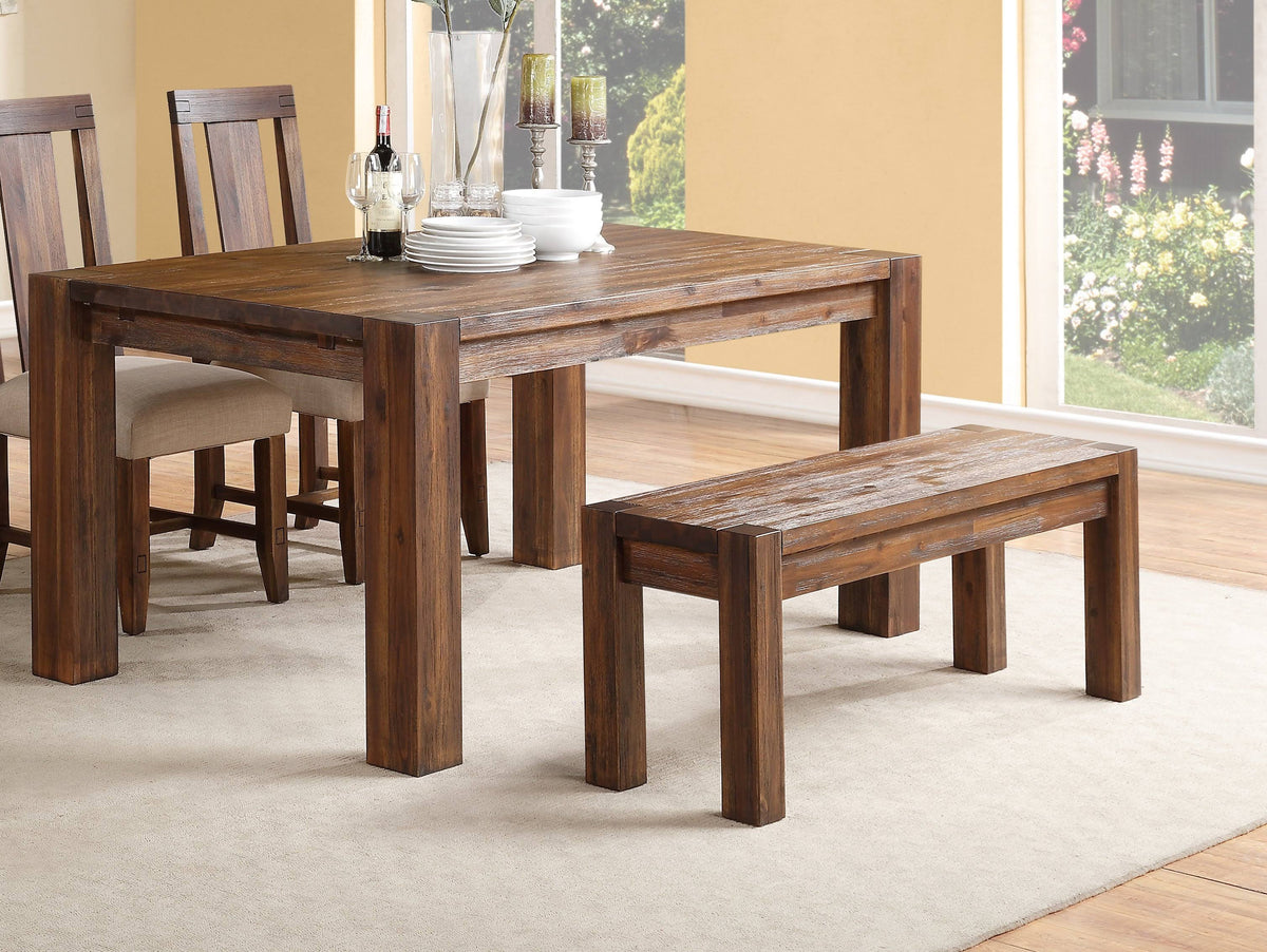 Brown Acacia Wood Bench K422