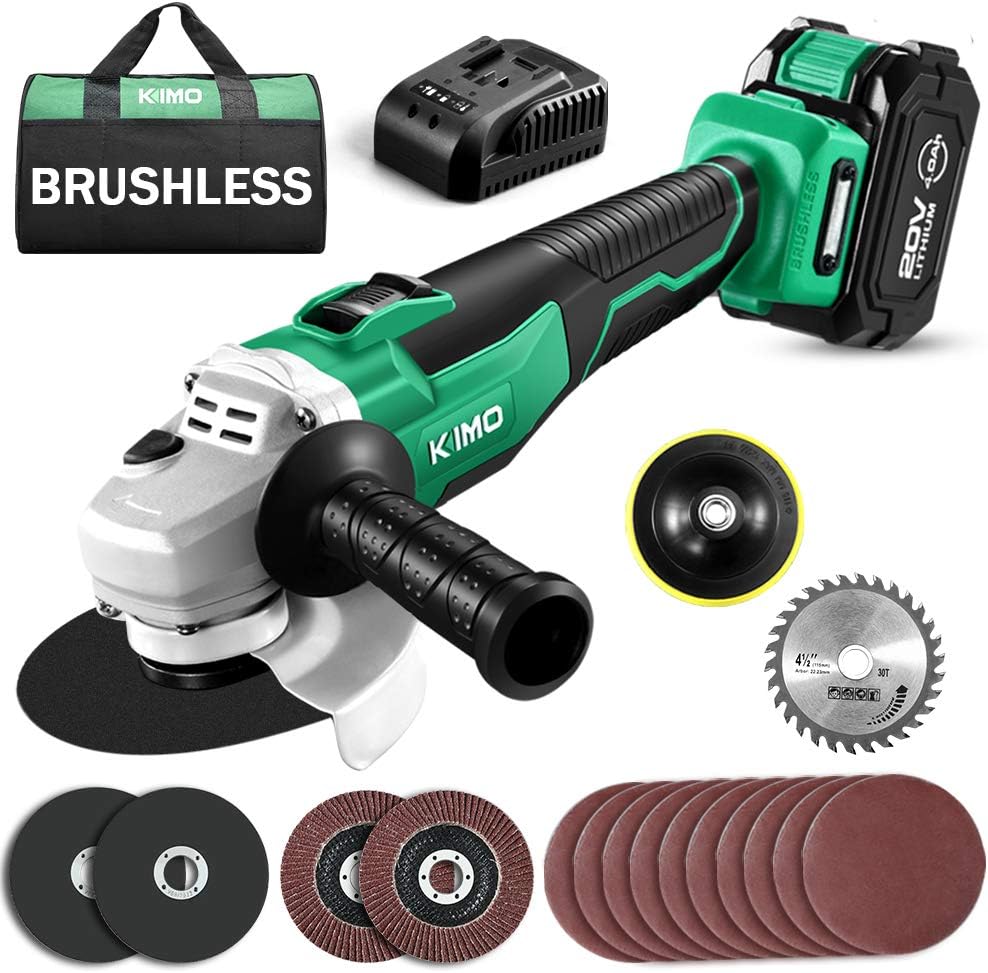 Cordless Angle Grinder with 4.0Ah Battery & Charger, 4-1/2'' Blade B461519