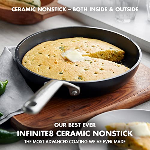 Black 10" Healthy Ceramic Nonstick Frying Pan S220664