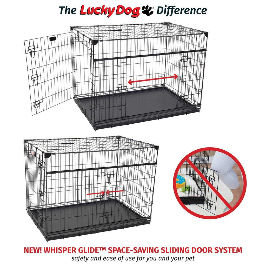 Sliding Double Door Dog Crate W344