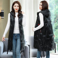 Casual Solid Sleeveless Long Coat Jacket R325967