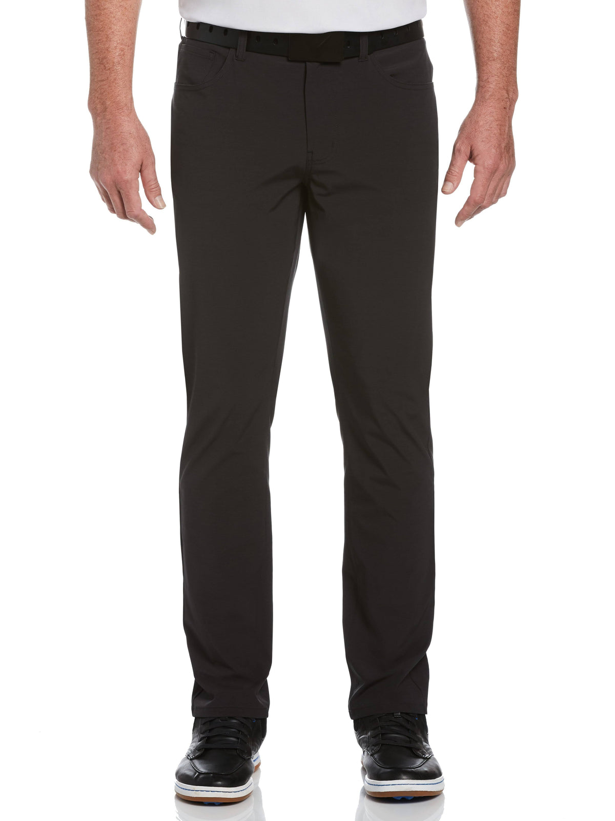 Black Heather Cotton Polyester Elastane 5-Pocket Pant G7123