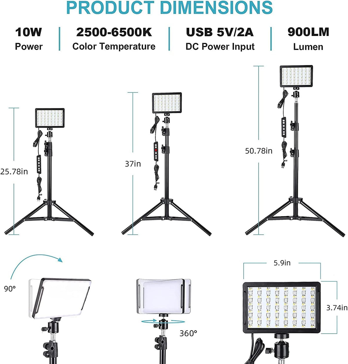 RGB Photography Lighting Kit with Tripod Stand G330