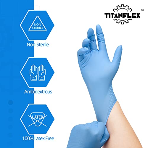 Disposable Nitrile Gloves 6 mil Blue Heavy Duty Latex Free A101452