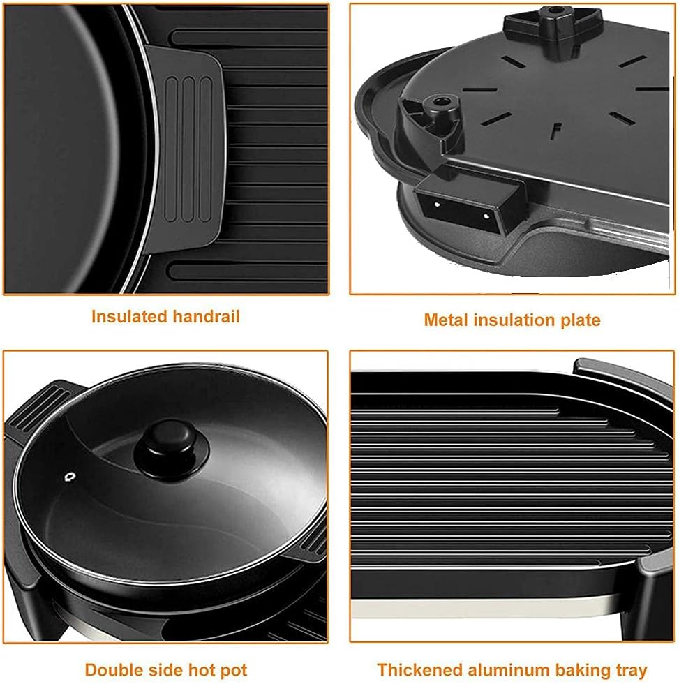 Hot Pot with Grill 2 IN 1, 1500W, Capacity for 3-4 People X344