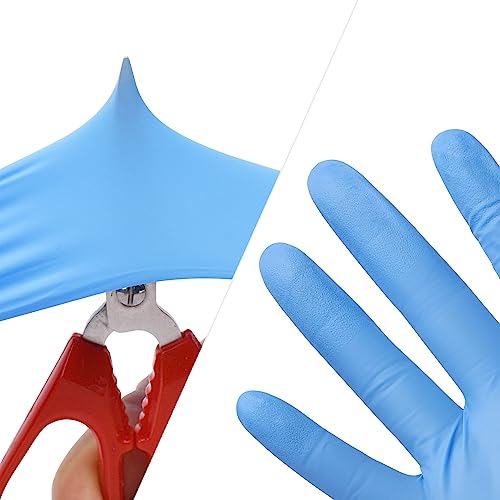 Disposable Nitrile Gloves 6 mil Blue Heavy Duty Latex Free A101452