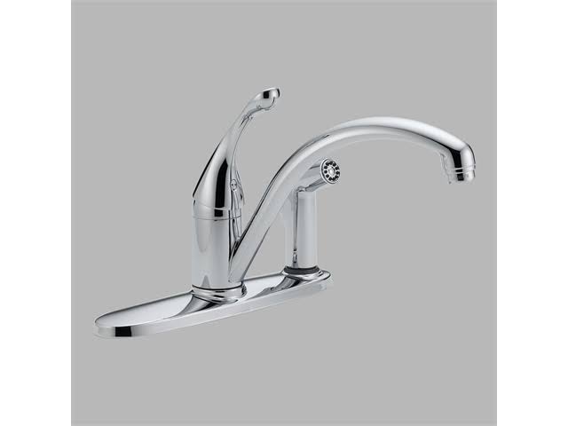 Chrome Single Handle Kitchen Faucet with Integral Spray I817