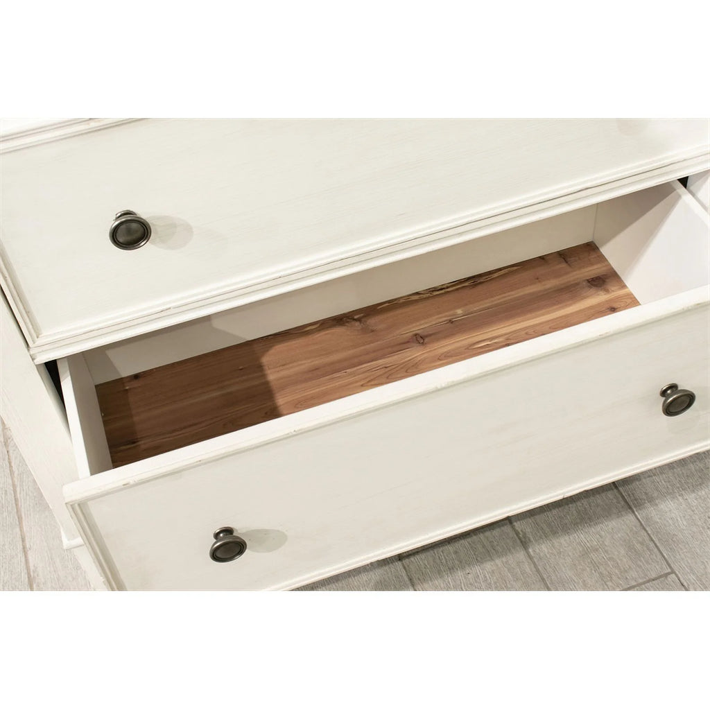 White and Charcoal 7 Drawer Wood Dresser Q110869