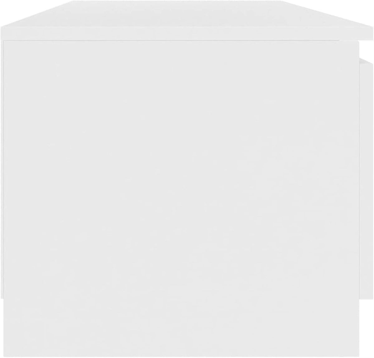 White TV Cabinet with 2 Drawers and 2 Open Compartments Z364202