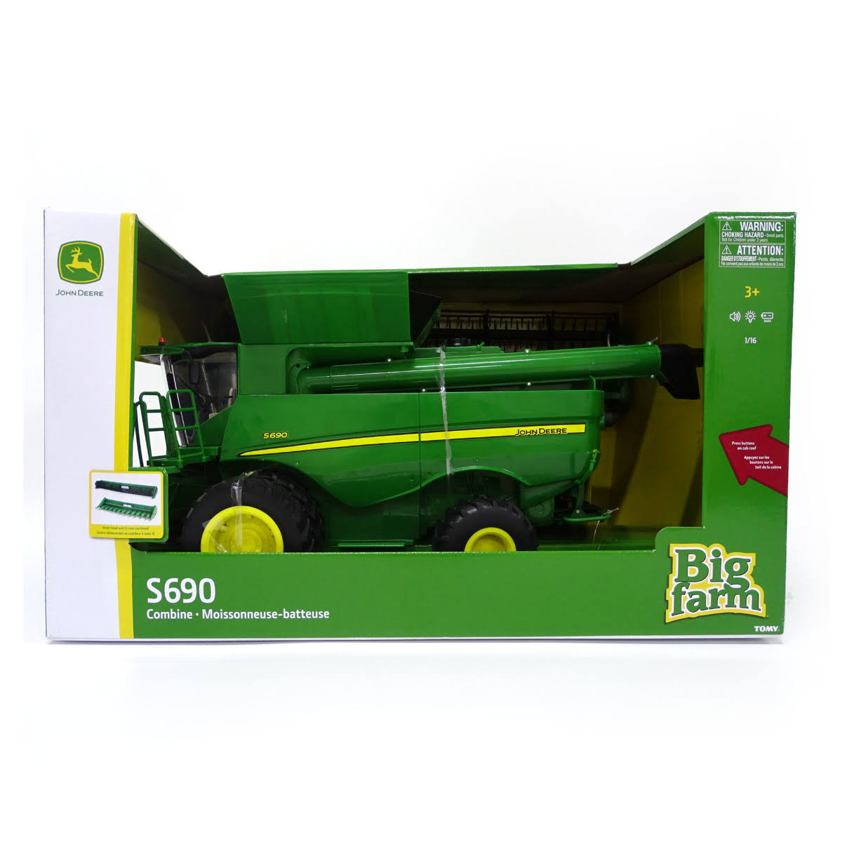 John Deere S690 Combine with Corn and Draper Head U967828