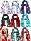 8 Pcs Soft Lightweight Christmas Scarf V856431