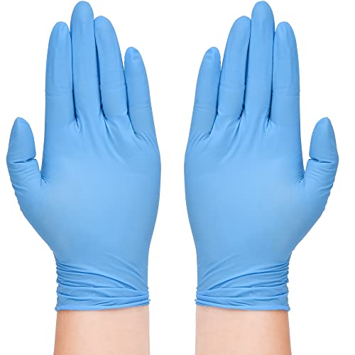 Disposable Nitrile Gloves 6 mil Blue Heavy Duty Latex Free A101452