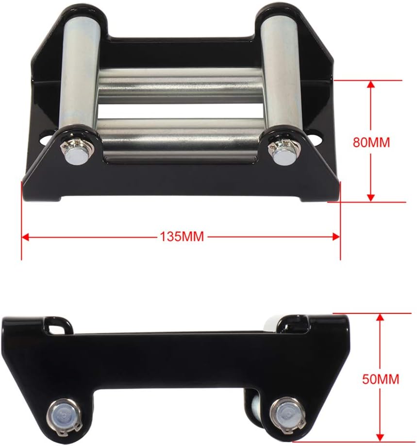ATV Winch Roller Fairlead 3000-4000 LBs 4-Way Roller Cable Guide Pack of 2 B42914