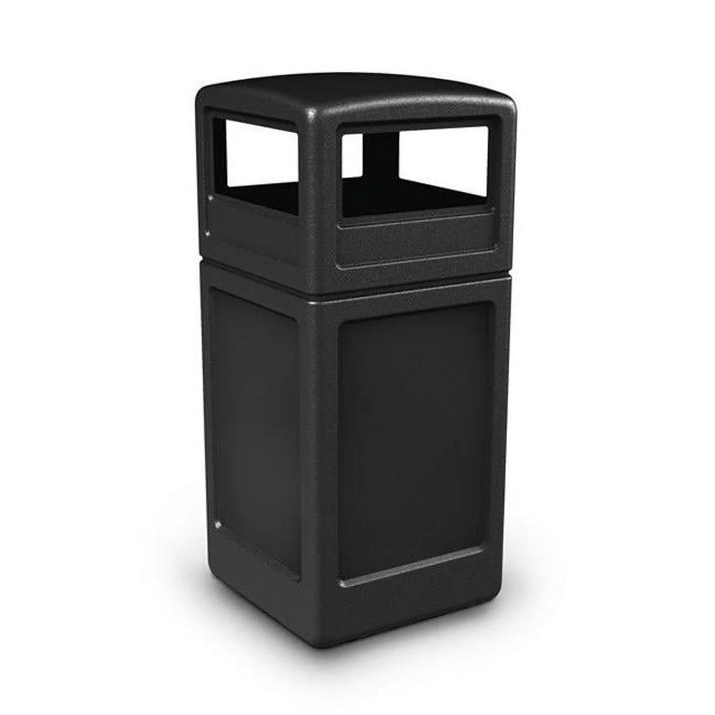 42-gallon Square Waste Container with Dome Lid Black T3807