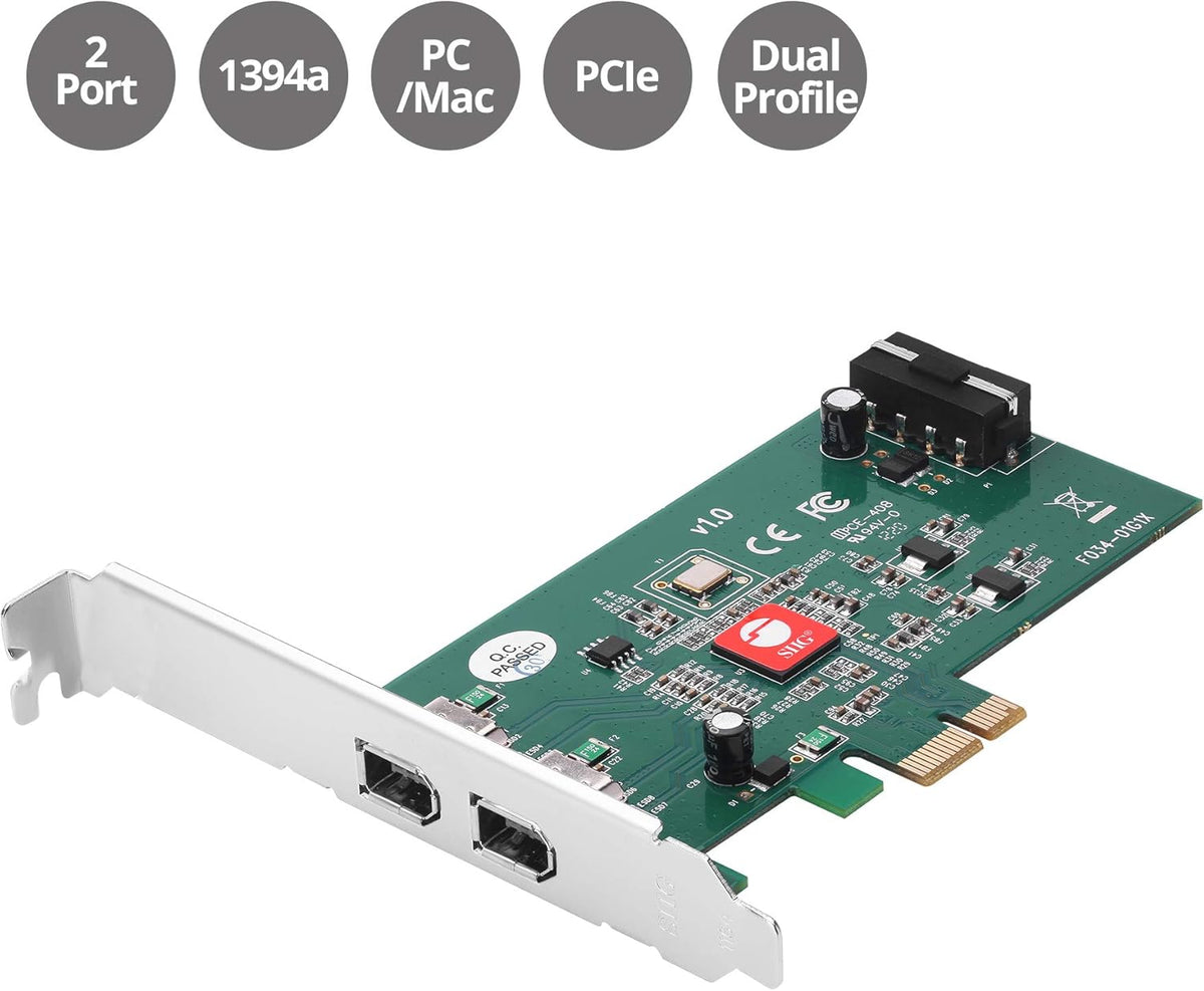 2-Port FireWire 400 PCIe Card J631554