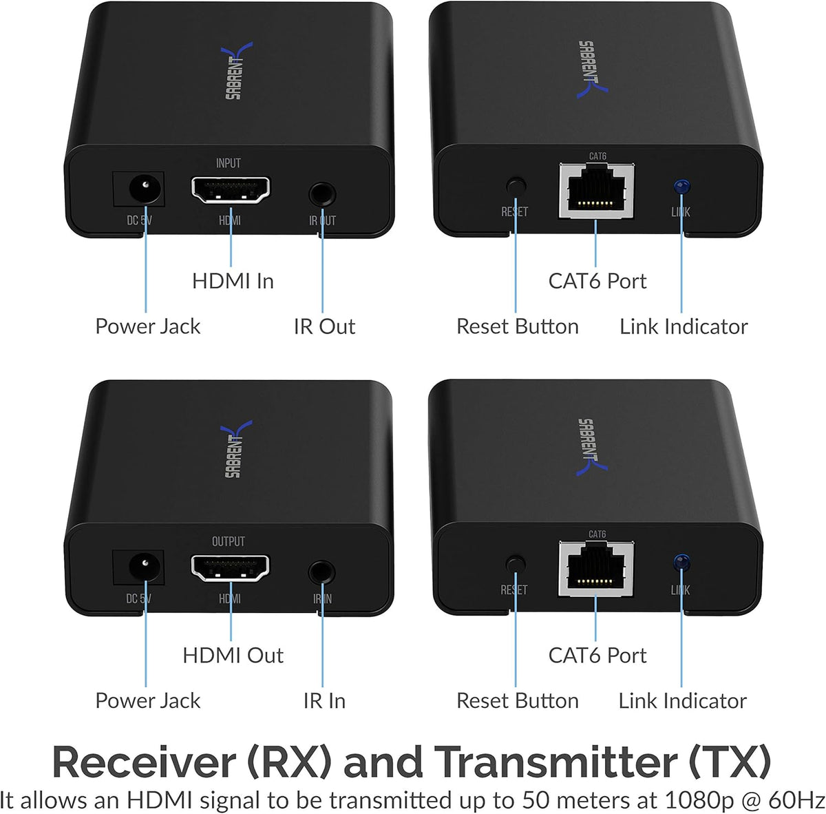 4K HDMI Extender Over CAT6 (60 Meters / 200 feet) D70079