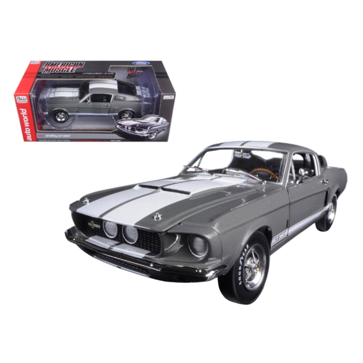 Medium Gray Metallic 1/18 Ford Shelby Mustang Gt-350 Z393
