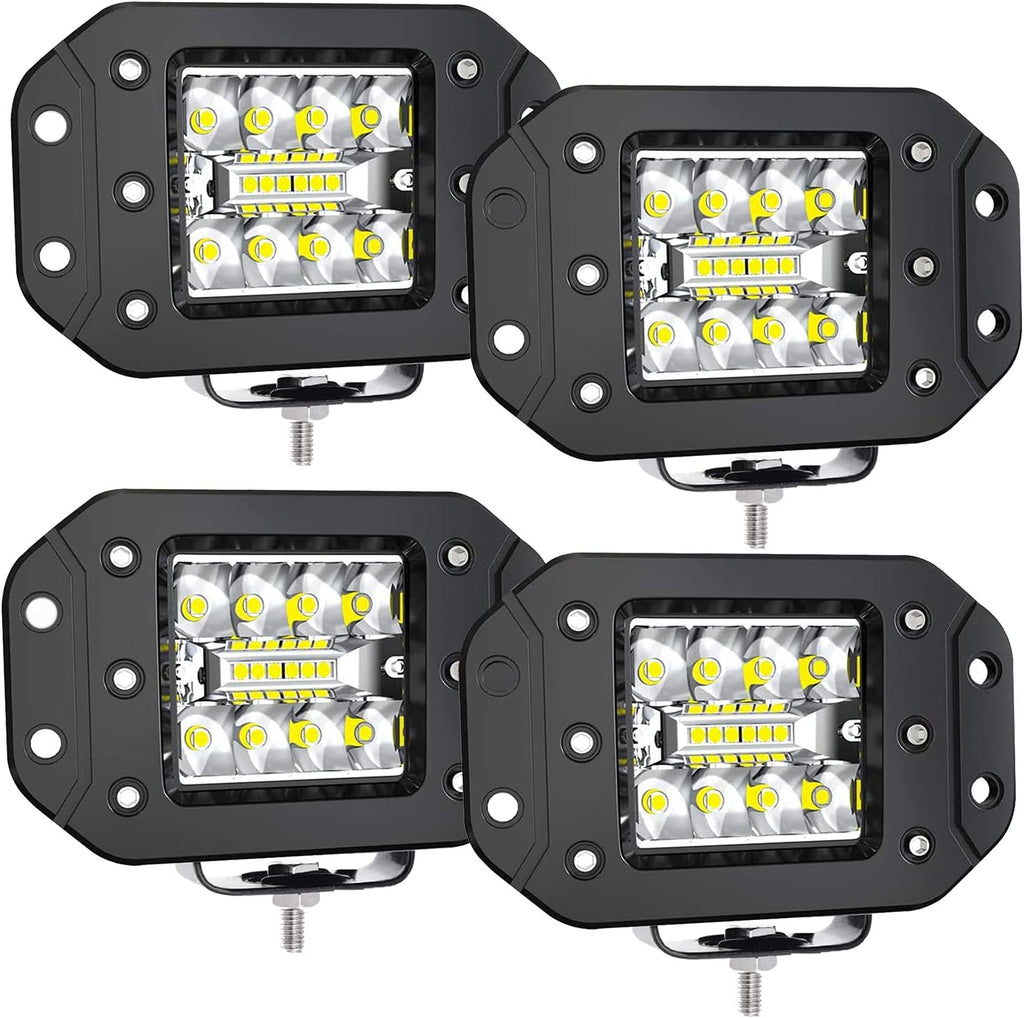 4PCS 42W LED Light Pods Spot Flood Combo Beam Work Light P1102