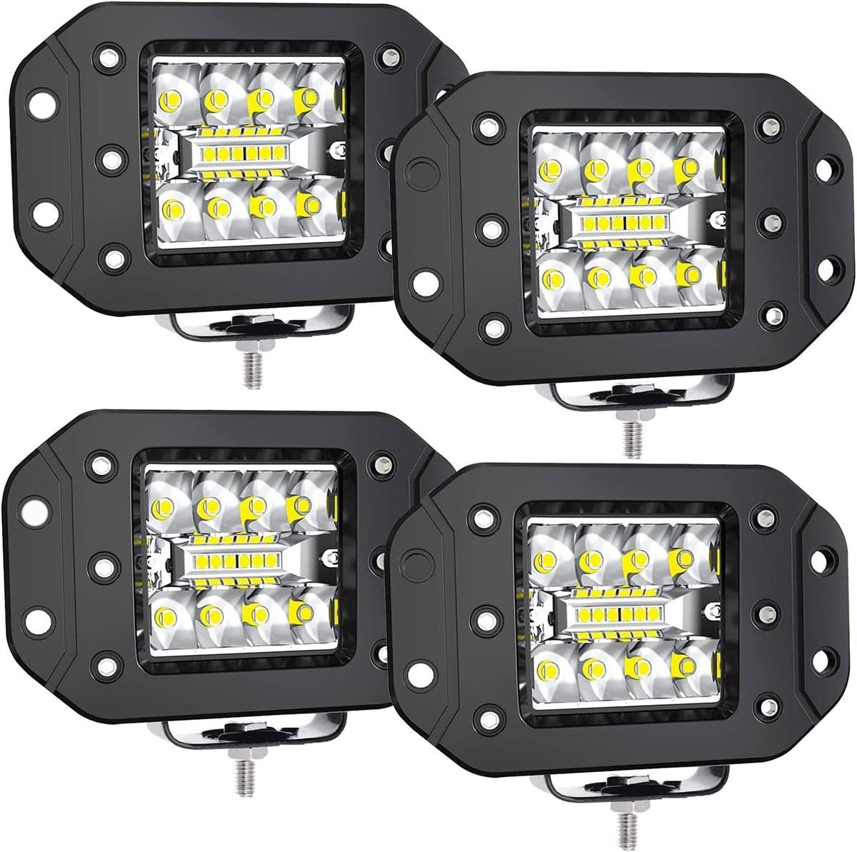 4PCS 42W LED Light Pods Spot Flood Combo Beam Work Light P1102