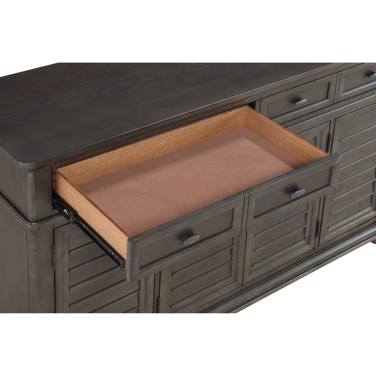 Gray-Brown Server with Wine Storage V53143