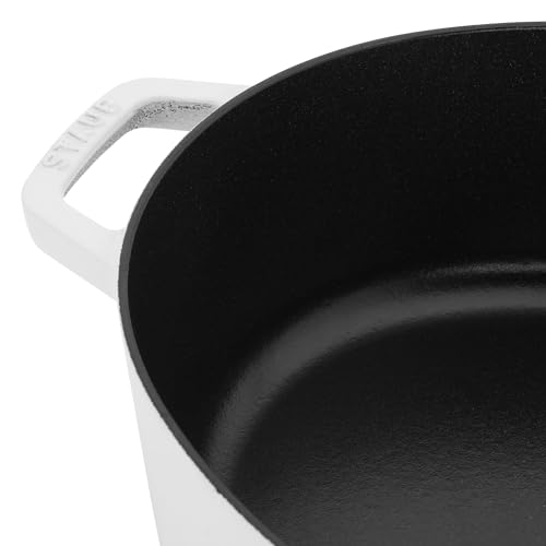 White Cast Iron Shallow Oval Dutch Oven G4637