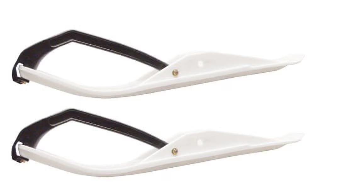White Snowmobile Skis with Black Loops S254810