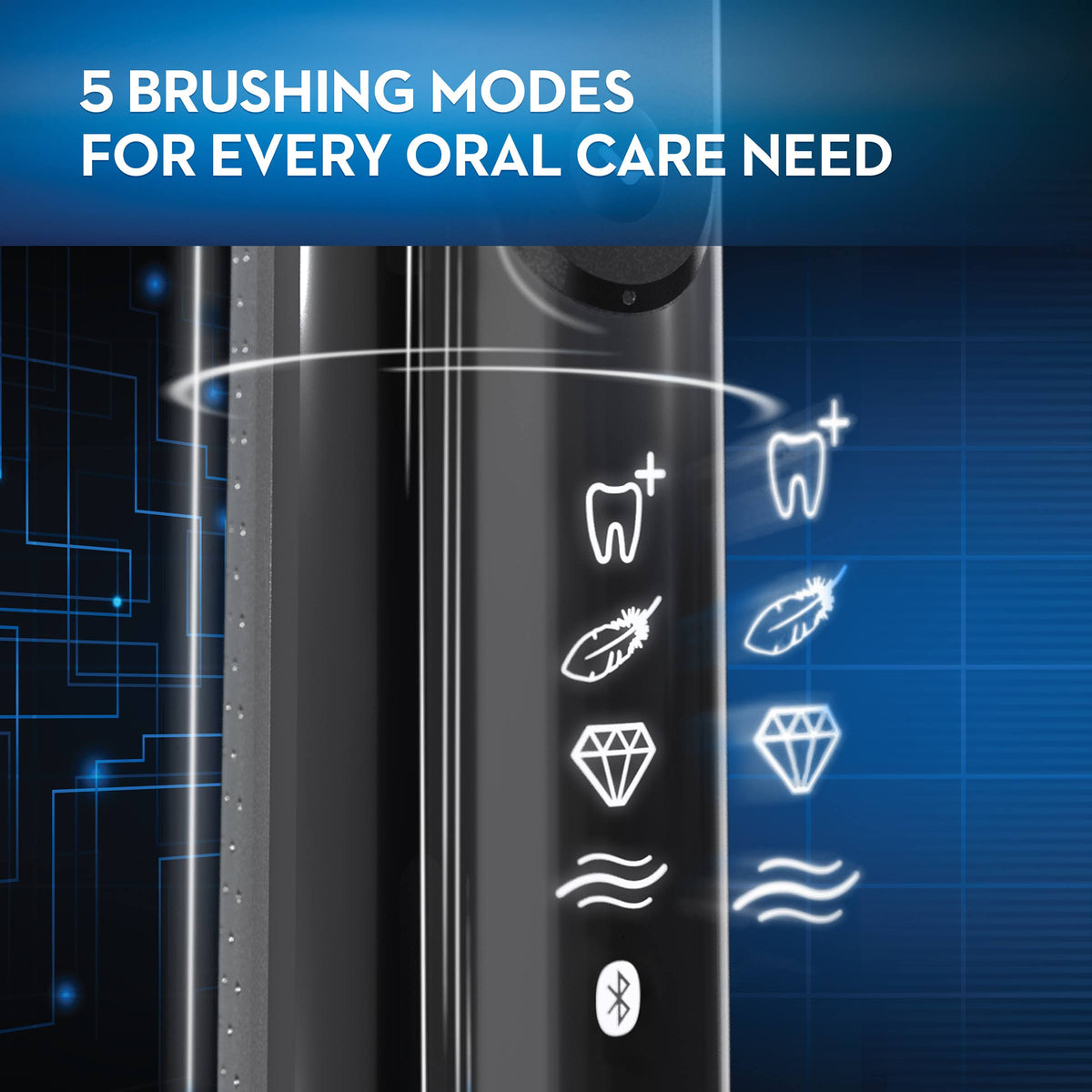Black Power Rechargeable Electric Toothbrush C6201
