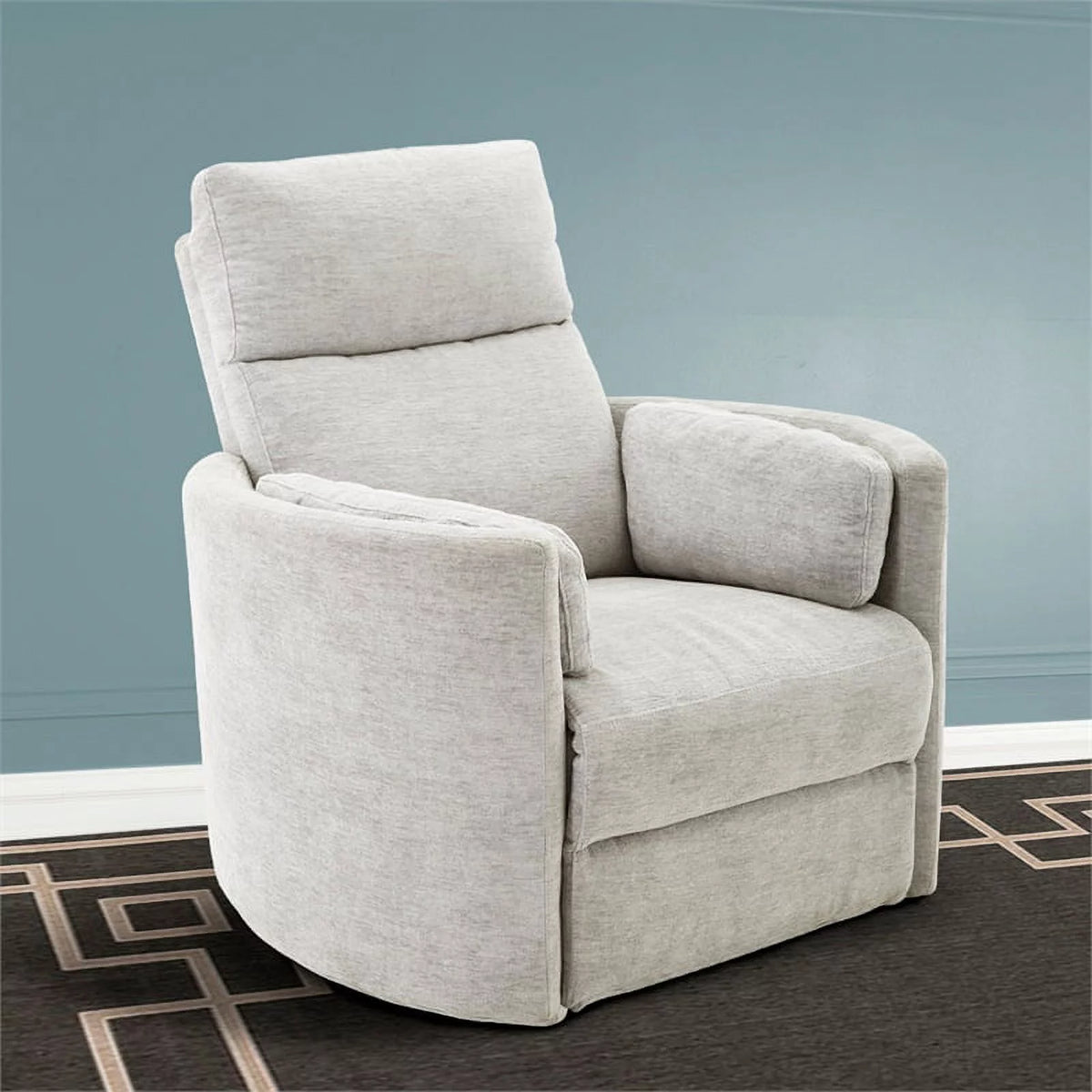 Polyester Power Swivel Glider Recliner O6559