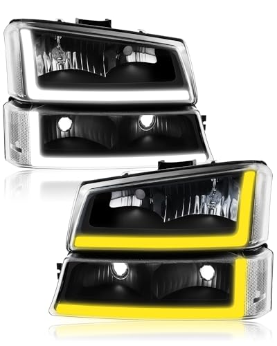 Black Headlights Housing Assembly with Clear Lens Q35985