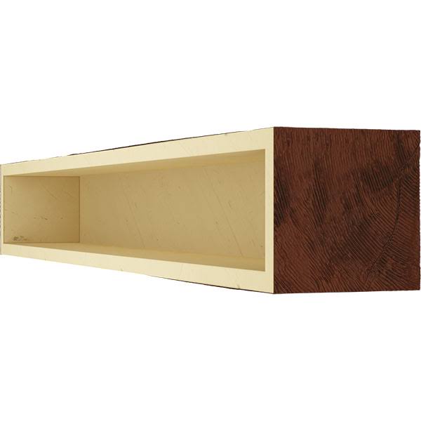 Sandblasted Faux Wood Fireplace Mantel, Natural Pecan O750