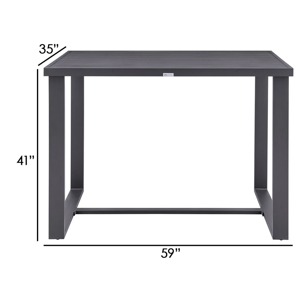 Dark Gray Bar Height Dining Table B1799