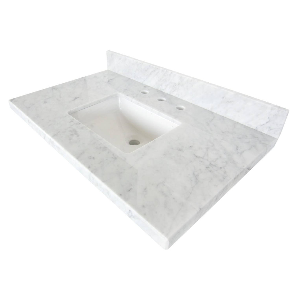 36x22 Marble Vanity Top with Carrara Marble X9571