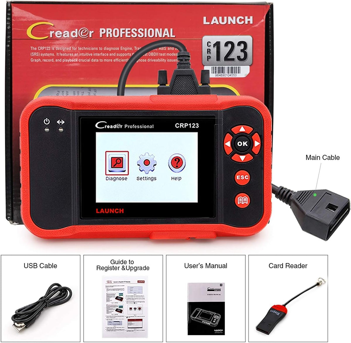OBD2 Scanner with TPMS Activation Relearn Tool Automotive Diagnostic Scan Tool Code Reader Pack of 2 S1193