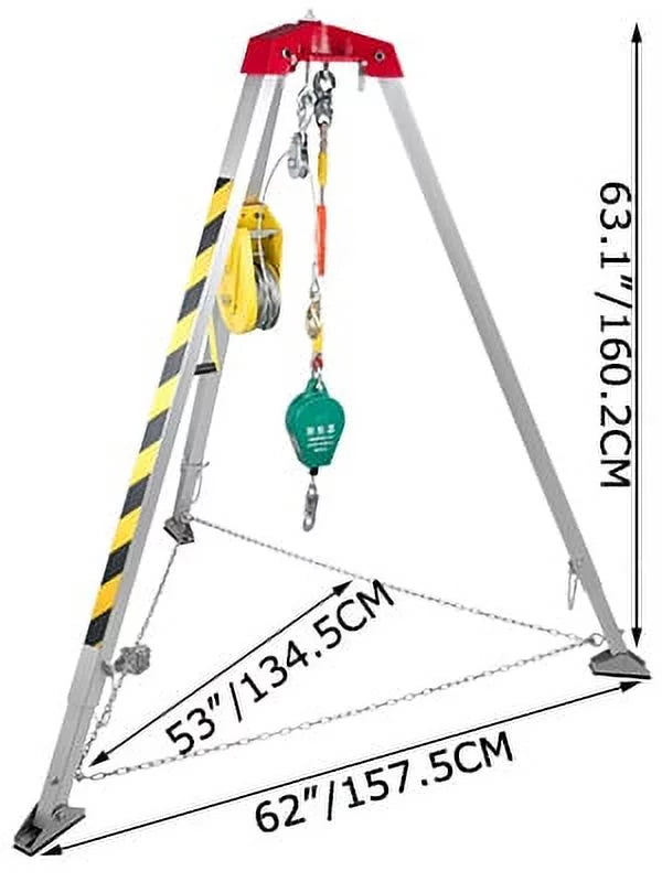 Confined Space Tripod with 1800lbs Winch and 98' Cable M4892