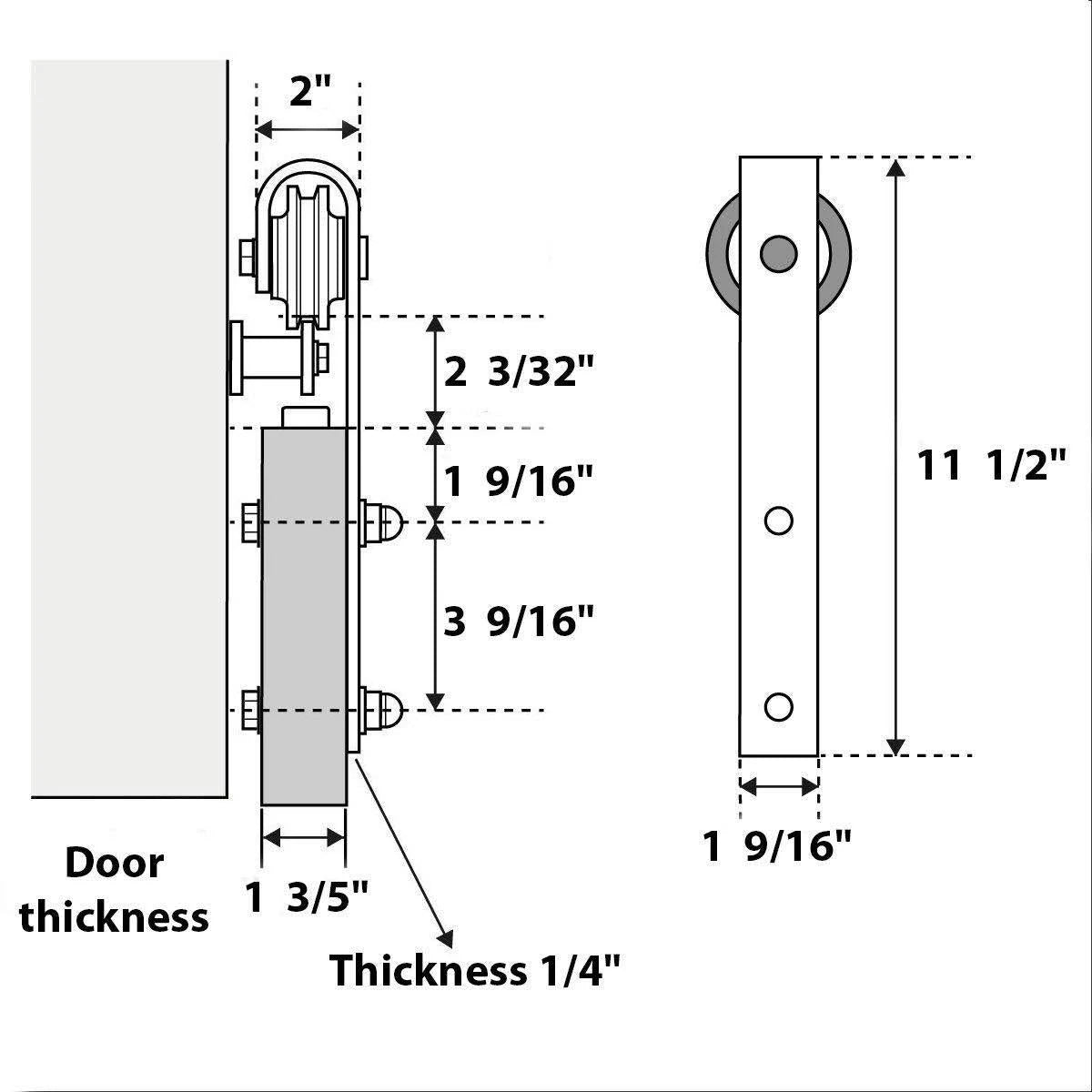 Barn Door Hardware Black Matte G4857