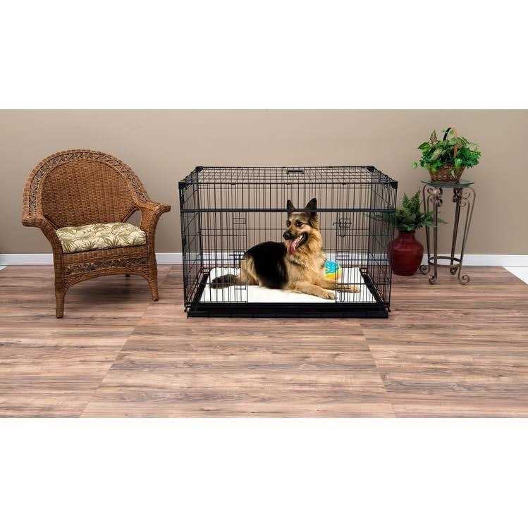 Sliding Double Door Dog Crate W344