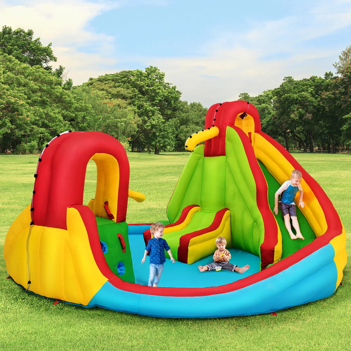 Inflatable Water Slide Park with Splash Pool I23935