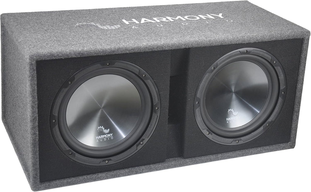 Dual 12 Vented 1200W Sub Box with Amplifier and Amp Kit Q8167