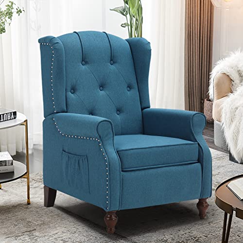 Tufted Fabric Pushback Recliner Chair with Remote Control Q16885
